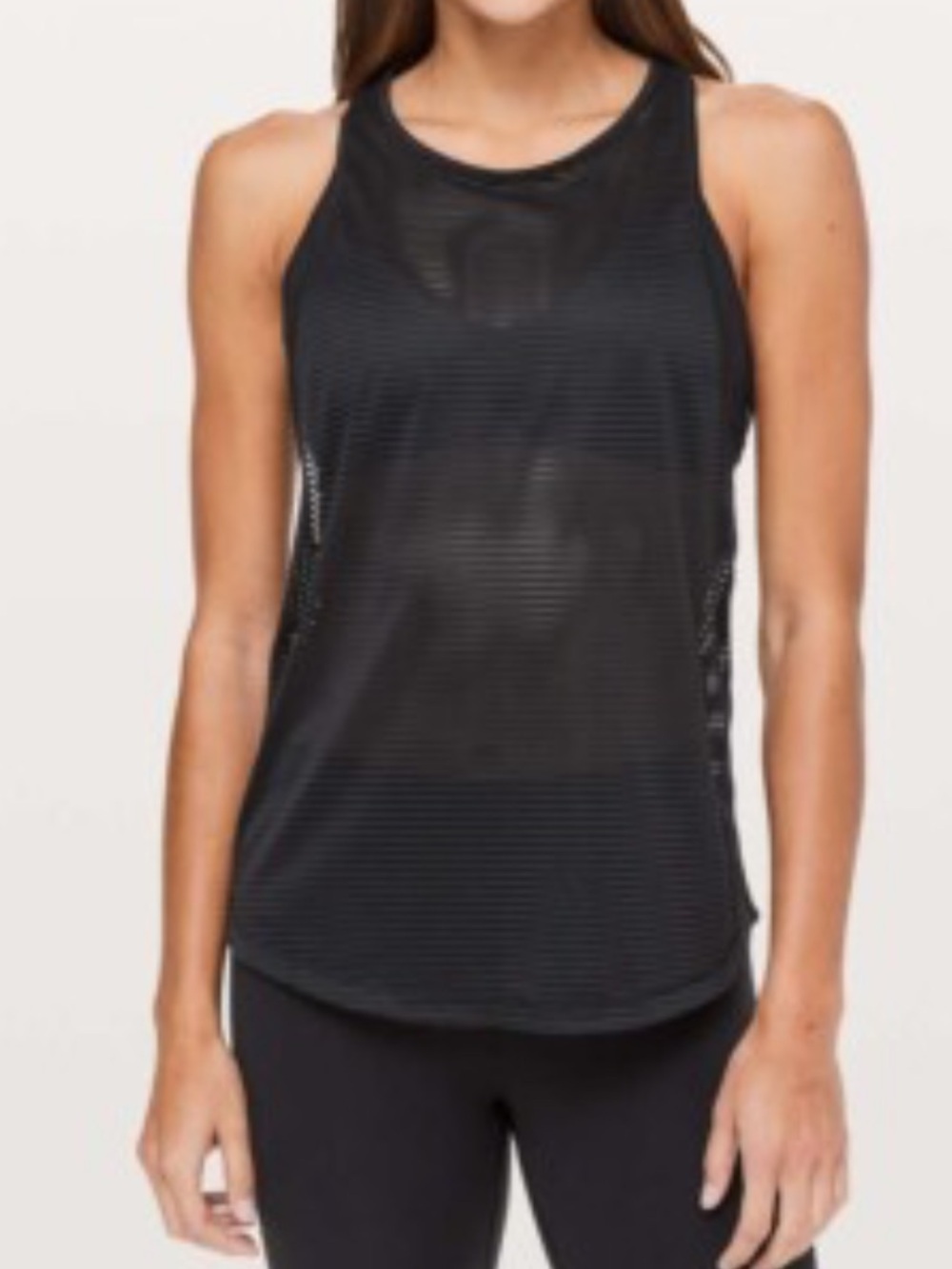 lululemon athletica Black Mesh Racerback Tank